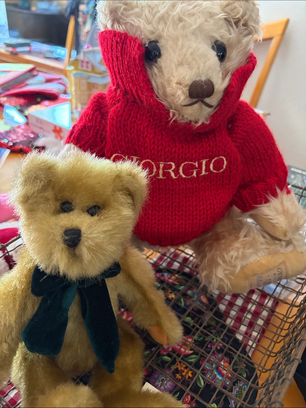 Red Sweater Plush Teddy Bear - Classic Kids Stuffed Animal